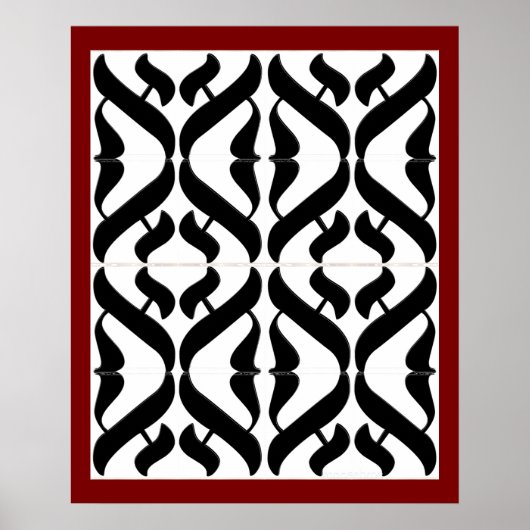 Aleph Symbol Reflection  Poster (Voorkant)