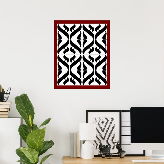 Aleph Symbool Reflectie Poster (Thuiskantoor)