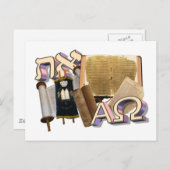 Aleph Tav / Alpha Omega Briefkaart (Voorkant / Achterkant)