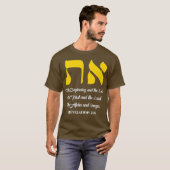 Aleph Tav Symbol Messianic Hebrew Roots Torah T-shirt (Voorkant volledig)