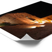 Aleppo Citadel 's nachts Poster (Hoek)
