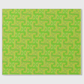 Aleppo Lime Green en geel Cadeaupapier (Vlak)