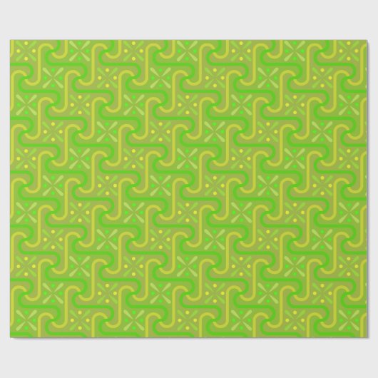 Aleppo Lime Green en geel Cadeaupapier (Vlak)