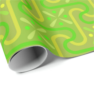 Aleppo Lime Green en geel Cadeaupapier