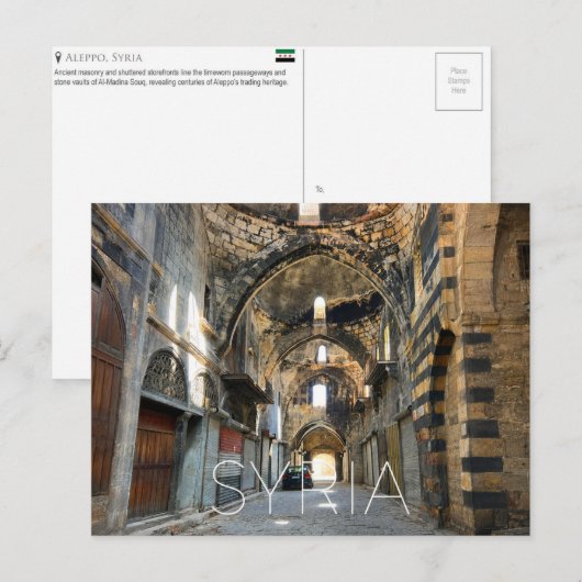 Aleppo, Syrië Reisbriefkaart Briefkaart (Voorkant / Achterkant)