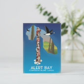 Alert Bay, Canada, reisposter Briefkaart (Staand voorkant)