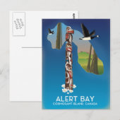 Alert Bay, Canada, reisposter Briefkaart (Voorkant / Achterkant)