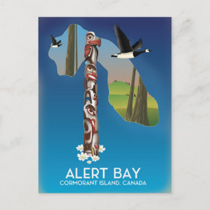 Alert Bay, Canada, reisposter Briefkaart