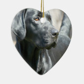 Alert Black Labrador Rertriever Dog Ornament (Rechts)