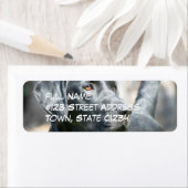 Alert Black Labrador Retriever Hond Mailing Labels (Insitu)