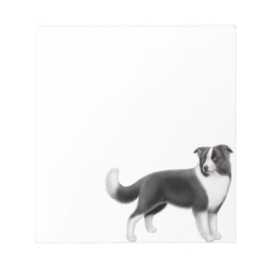 Alert Border Collie Dog Notitieblok (Voorkant)