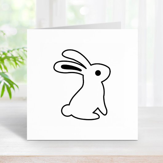 Alert Bunny Rabbit Color Me Rubberstempel