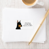 Alert Doberman Pinscher Hondenlabel Etiket (Insitu)