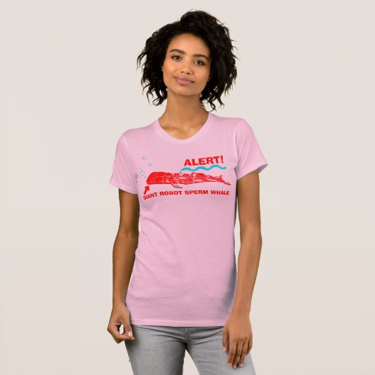 ALERT! Giant Robot Sperm Whale T-shirt (Voorkant volledig)
