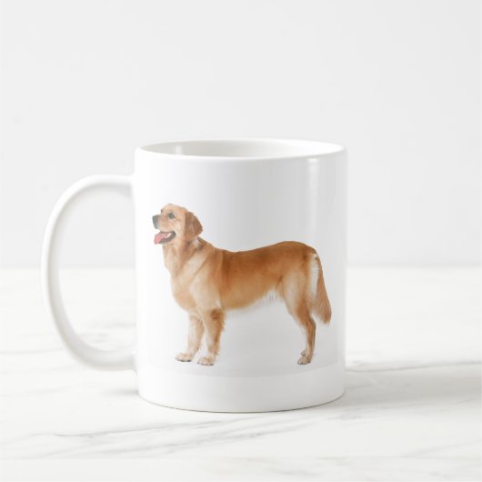 Alert Golden Retriever Coffee Mok (Links)