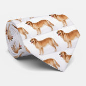 Alert Golden Retriever Mannen Necktie Stropdas (Opgerold)