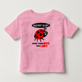 Alert Ladybug Shirt voor voedselallergie (Voorkant)