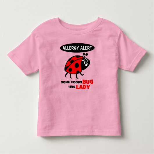 Alert Ladybug Shirt voor voedselallergie (Voorkant)