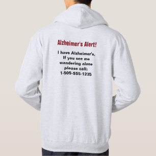 Alert op Alzheimer met gepersonaliseerd telefoonnu Hoodie