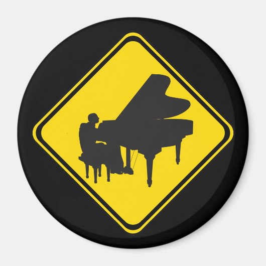 Alert: Piano Player Ahead. Magneet (Voorkant)