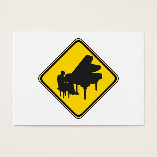 Alert: Piano Player Ahead. Visitekaartjes (Voorkant)