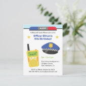 Alert Walkie Talkie Kinder politie verjaardagsfees Kaart (Staand voorkant)