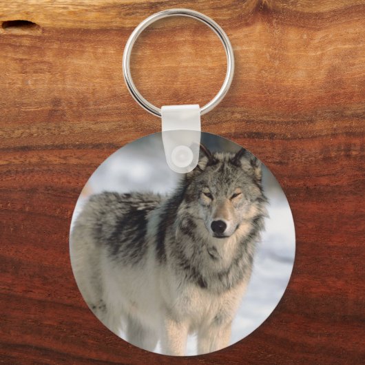 Alert Wolf Sleutelhanger (Voorkant)