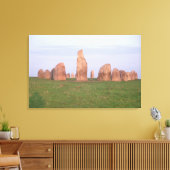 Ales Stenar "Scheepsafstelsteencirkel" Canvas Afdruk (Insitu (Woonkamer))