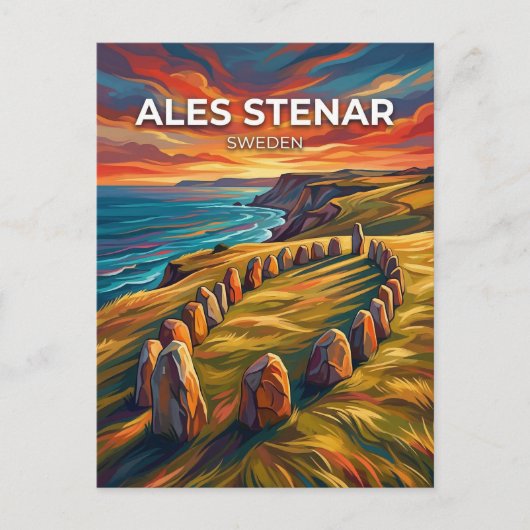 Ales Stenar Zweden Briefkaart (Voorkant)