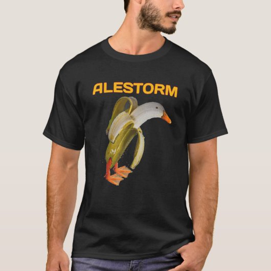 Ales Torm Duck met Banana Meme voor mannen T-shirt (Voorkant)
