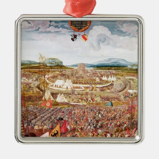 Alesia Bebelegerd door Julius Caesar Metalen Ornament (Voorkant)