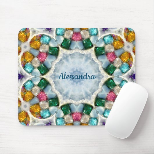 ALESSANDRA ~ Gem Stone ~ Gepersonaliseerd Muismat (Met muis)