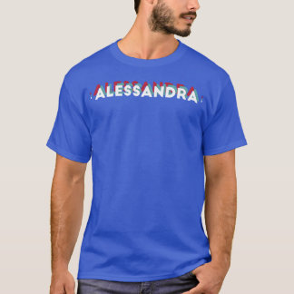 Alessandra Naam Grappige Naam Alessandra 80s thema T-shirt