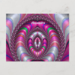 ALESSANDRA ~ PINK 3D Fractal Design ~ Briefkaart
