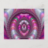 ALESSANDRA ~ PINK 3D Fractal Design ~ Briefkaart (Voorkant)