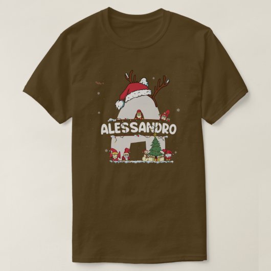 Alessandro Christmasw Alessandro Name for grappige T-shirt (Design voorkant)