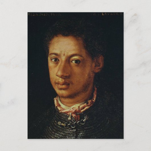 Alessandro de Medici van Agnolo Bronzino. Briefkaart (Voorkant)