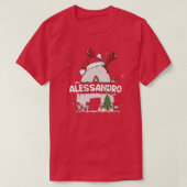 Alessandro Kerstmis w Alessandro Name voor grappig T-shirt (Design voorkant)