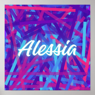 Alessia – Zachte Elegante Naamontwerp Poster