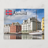 Alesund Noorwegen Souvenir Briefkaart (Voorkant)