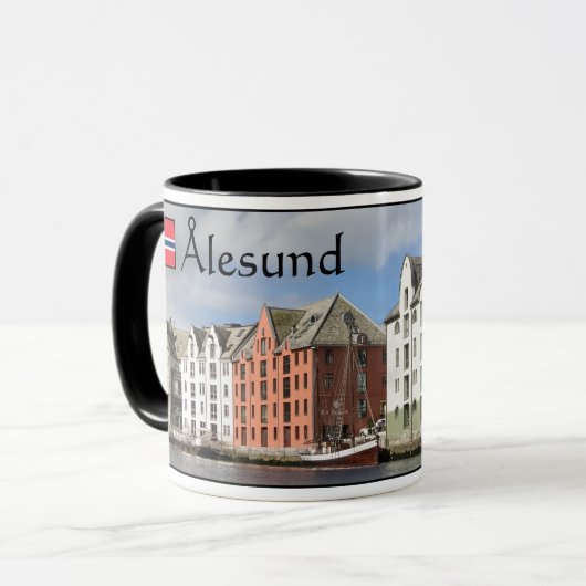 Alesund Noorwegen Souvenir Mok (Voorkant links)