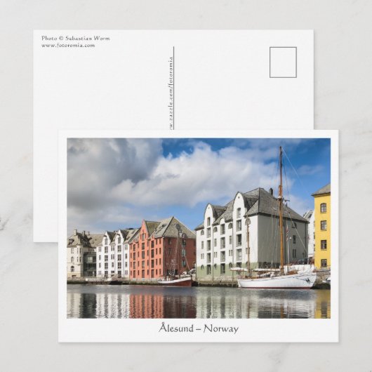 Alesund Norway Briefkaart (Voorkant / Achterkant)