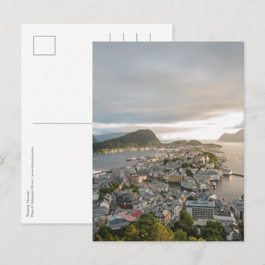 Alesund Norway Briefkaart (Voorkant / Achterkant)