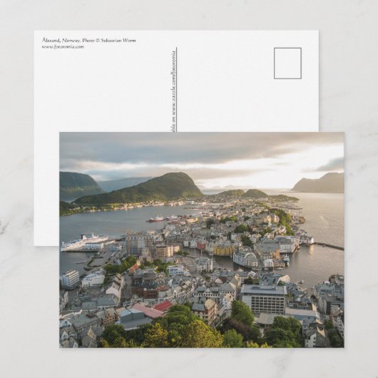 Alesund Norway Souvenir Briefkaart (Voorkant / Achterkant)