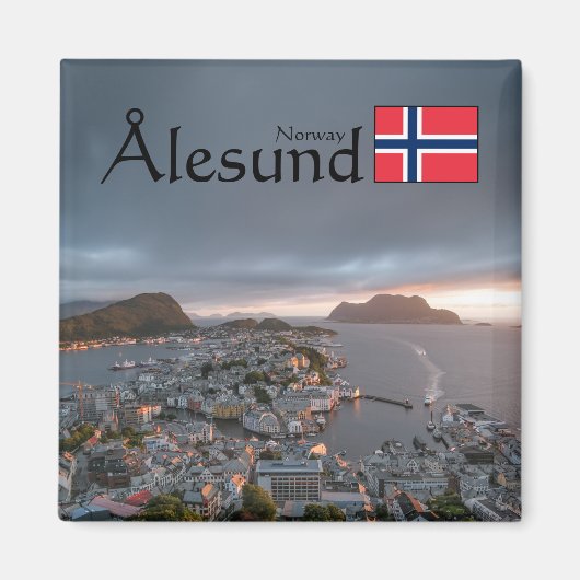 Alesund Norway Souvenir Magneet (Voorkant)