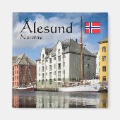 Alesund Norway Souvenir Magneet (Voorkant)