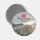 Alesund Norway Souvenir Magneet (Voorkant / Achterkant)