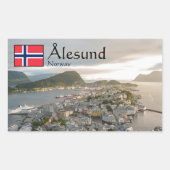 Alesund Norway Souvenir Rechthoekige Sticker (Voorkant)