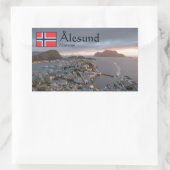Alesund Norway Souvenir Rechthoekige Sticker (Tas)