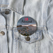 Alesund Norway Souvenir Ronde Button 7,6 Cm (In situ)